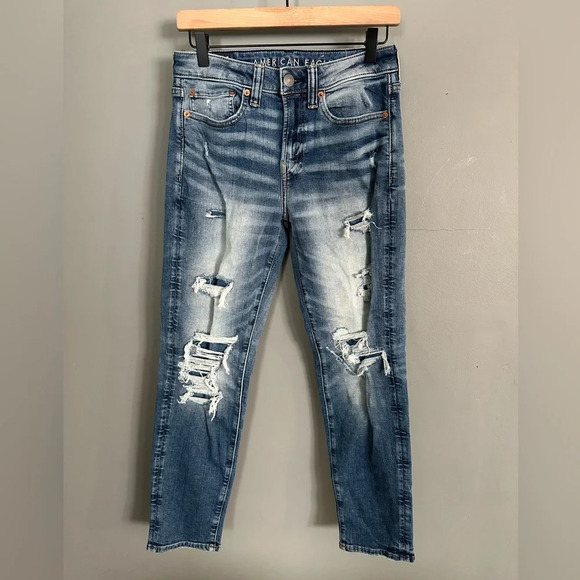 American Eagle Airflex + Distressed Medium Wash Athletic‎ Fit Jeans. 26/30 - Picture 1 of 9